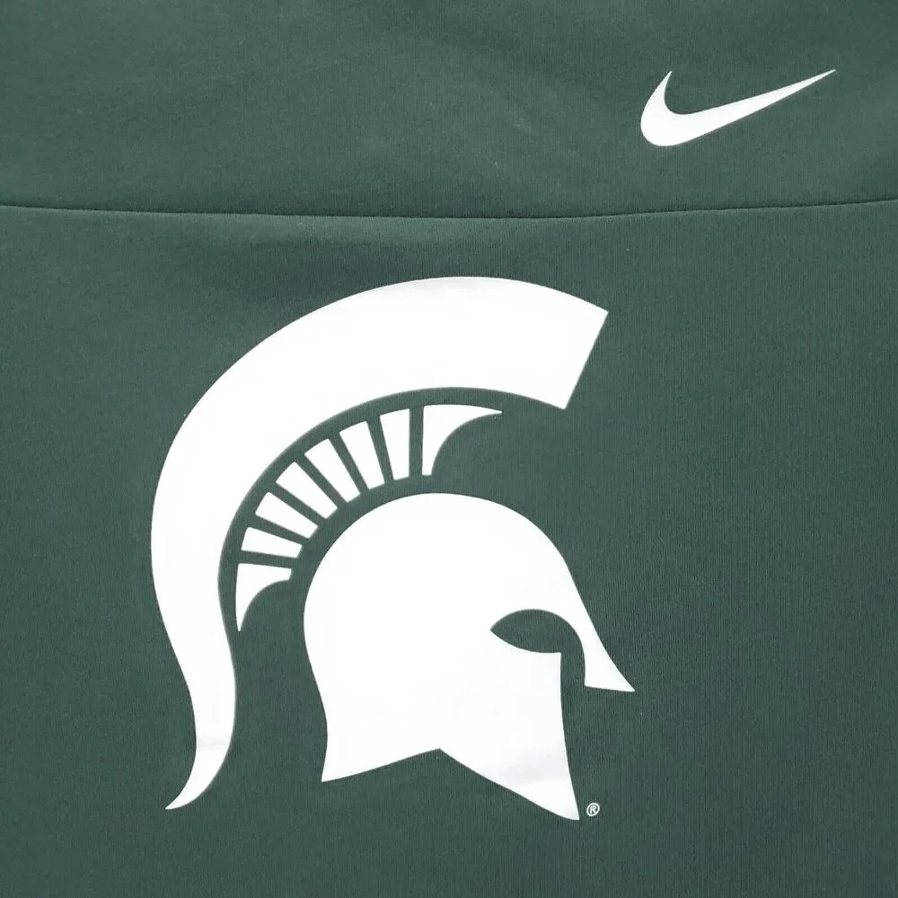 Nike Michigan State Spartans Shirt Womens Small Green Gray Crew Neck Pullover